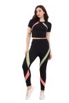 Cozimi Tracksuit for Woman Round Neck Top & Bottom Set | Active Wear | Gymwear | Sports Suit for Girls/Womens