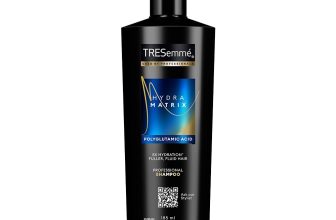 TRESemme Hydra Matrix Hydrating Shampoo 185ml with Polyglutamic Acid for 100H of Fluid Hair | Paraben Free Shampoo for Dry Hair & Scalp | Hard Water Detox