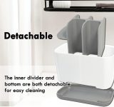 LEAWALL Plastic Multipurpose Toothbrush Caddy for Bathroom | Tooth Brush Holder for Wash Basin (Multicolor)