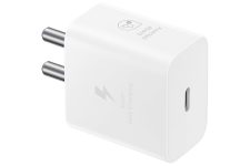 Samsung Original 25W USB Type-C Travel Adaptor Without Cable for Google Pixel, Xiaomi, Motorola, iPhone, Samsung Galaxy Tab S/A Series, Galaxy S10/M54/M55/A80/A90/S25/S24, White