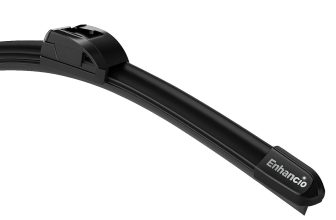 26-Inch Flat Car Wiper Blade – Graphite-Coated Rubber, Streak-Free All-Weather Windshield Wiper, Aerodynamic Spoiler, Quick-Clip Easy Installation, Check Size Chart