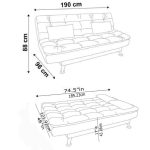 AMATA Eagle 3 Seater Sofa Cum Bed red Suede Velvet Fabric with Two Cushions Perfect for Home Living Room Office and Guests (Red, Medium)(3 yrs Warranty)