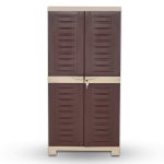 Supreme Furniture Fusion 02 Multipurpose Waterproof with Made by 100% Virgin Plastic Cupboard/Almirah for Home, Living Room, Kids (Medium_Globus Brown Dark Beige) (Do It Yourself)