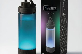Aquaminder Smart Water Bottle Glows & Beeps to Remind You to Drink More 600 ml Chug Cap Bottle For Adults and Kids Perfect for Secret Santa Gift & Birthday Gift, Travel, Gym, Yoga, Hudson