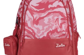 Zenith Charm 1 Laptop Backpack, 31L Capacity, Black and White Pattern, Multiple Compartments, 47 x 33 x 20 cm