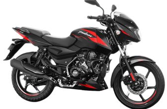 Bajaj Pulsar 125 Sp Seat Di Carbon Ug Motorcycle/Motorbike – Ebony Black & Red Decals – Ex-Showroom