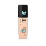 Maybelline New York Liquid Foundation For All Skin Type,Full Matte Finish, With SPF, Absorbs Oil, Fit Me Matte + Poreless, 115 Ivory, 30ml