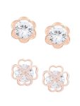 Zaveri Pearls Set of 2 Rose Gold Contemporary Stud Earrings For Women-ZPFK12807