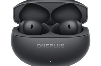 OnePlus Buds 4 TWS Earbuds with Upto 55dB Real-time ANC, Adaptive Mode, Dual Drivers and DACs, 3D Audio, Upto 45hrs Music Playback, Dual-Device connectivity, 47ms Low Latency, Storm Gray