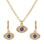 VOYLLA Dazzling Eyes Evil Eye Pendant Set For Women|Pendant Set For Women|Womens Gift|Gift For Her|