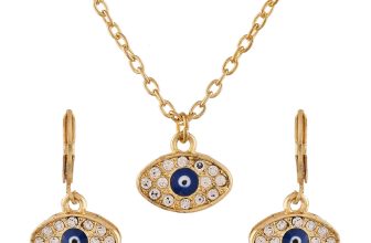 VOYLLA Dazzling Eyes Evil Eye Pendant Set For Women|Pendant Set For Women|Womens Gift|Gift For Her|