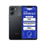 Tecno Spark GO 3 (Ink Black, 4GB+64GB | Super Durability Drop Resistant & IP64 Rated | Make Calls Without Network* |Ella Al in Your Own Language | Super Smooth 120Hz 6.74″ Display |5000mAh Battery