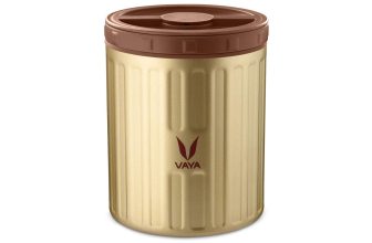 VAYA PRESERVE 440 ml, Thermal Insulated Stainless Steel Meal Container, Meal Jar, Portable Lunch Box, Salad Box, 1 x 440 ml, Color – Gold