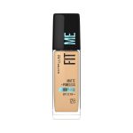 Maybelline New York Liquid Foundation For All Skin Type,Full Matte Finish, With SPF, Absorbs Oil, Fit Me Matte + Poreless, 128 Warm Nude, 30 Ml