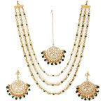 Karatcart Pearl Kundan Multilayered Rani Haar Set