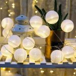 One94Store Cotton Ball LED String Light 10 LED 3 Meter Warm White Fairy String Light for Indoor Outdoor Diwali Decoration Light Plug-in (Warm White)