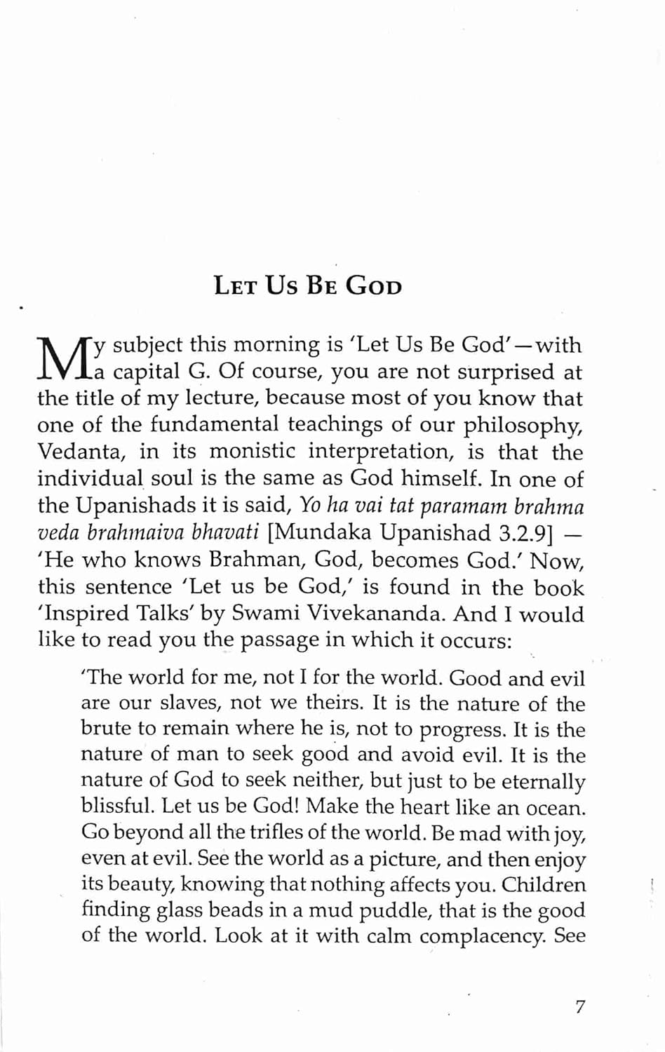 LET US BE GOD | English | Swami Ashokananda | New Releases – Advaita Ashrama | Online Books Seller