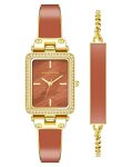 ANNE KLEIN Quartz 22 mm Rust Dial Stainless Steel Analog Watch for Women