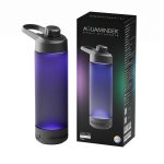 Aquaminder Smart Water Bottle Glows & Beeps to Remind You to Drink More 770 ml Chug Cap Bottle For Adults and Kids Perfect For Gift, Travel, Gym, Yoga, Black, Silicone