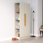 Bniture Wooden Almirah for Clothes, Door for Bedroom, 1 Door Wardrobe for Living Room & Hanging Space (40D x 75W x 180H CM) | 3 Year Warranty. (Frosty White)
