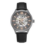 Kenneth Cole Automatic Black Round Dial Men’s Watch | Genuine Leather Strap Material | Watches for Men Analog – KCWGX0103802MNW