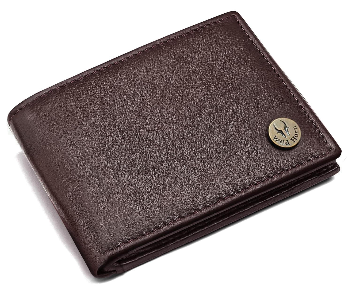 WildHorn Brown Leather Wallet for Men I Ultra Strong Stitching I 6 Card Slots I 2 Currency & 2 Secret Compartments I 1 Coin Pocket