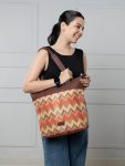 ZOUK Printed Women’s Jute Handcrafted Vegan Leather Everyday Tote