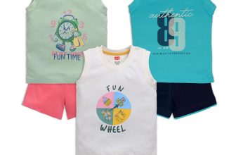 LuvLap Baby Boys Regular Fit 100% Cotton Sleeveless Boys T-Shirt & Shorts Set Pack of 3