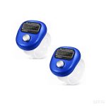 QEEIG Multiuse Finger Counter Portable Hand Finger Ring Counting Machine Digital Head Electronic Tally Counter Jap Counting Device for Mantra Jaap Multi-Colour | 11 cm | Pack of – 02