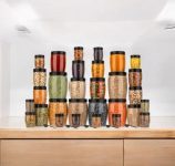 Black Airtight Kitchen Storage Container Set With Spoon, 24 Piece Multipurpose Organizer