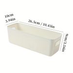 Multipurpose Plastic Storage Box and Organiser for Drawers, Kitchen, Bathroom & Desk | Slim Organizer Bins for Stationery, Makeup, Toys & More | Storage Organiser Pack of 4(26.5x10x9 cm)