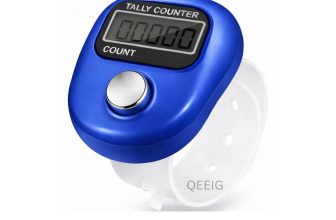 QEEIG Multiuse Finger Counter Portable Hand Finger Counting Machine Digital Head Electronic Tally Counter Pack of 1