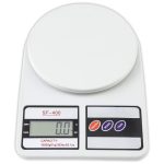 Btag SF-400 Digital Kitchen Weighing Scale | 10Kg x 1g Precision | Food Scale with LCD Display for Cooking, Baking, Meal Prep & Healthy Diet | Compact Electronic Weight Machine for Home Use.(White)