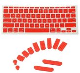 Brain Freezer Keyboard Protector Cover Plus Dust Proof Compatible with MacBook Air 13 inch 2020 Release Model A2179 Soft Silicone Waterproof Dust-Proof Ultra Thin Keyboard Cover 2020 (Red)