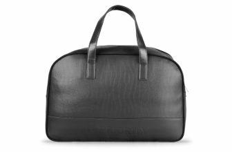 Priority Cult 001 Duffle Bag for Travel | Stylish Faux Leather | Lightweight and Comfortable for Travelling | Suitable for Men’s and Women’s One Size Black