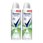 Rexona Advanced Protection Bamboo & Aloe Vera with MotionSense | 0% Alcohol | 72H Non Stop Protection | For Women | 200 ML (Pack of 2)
