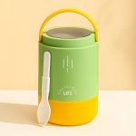 YELONA Insulated Lunch Box | 3-Tier Stainless Steel Food Jar with Built-in Cutlery | 900ml Leakproof Lunch Pot, BPA-Free, Keeps Food Hot Up to 6 Hours | Microwave & Dishwasher Safe