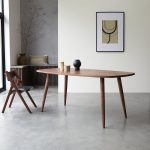 Joshua Solid Wood Dining Table in Oval Shape Top | 6 Seater Dining Room Table for Home, Restaurant, Cafeteria & Lounge | Mango Wood, Teak Finish, Cone Legs |