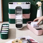 TEX-RO Storage Box and Organiser – Cloth Organizer for Storage, Wardrobe Organizer for Storage, Clothes Organizer, Drawer Organizers for Underwear, Socks, Ties (Set Of 4, Multi-colour)