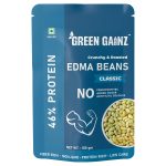 Green Gainz Roasted Edamame Classic Flavour – 100gm | 100% Veg High Protein Snack | No Added Sugar | Non-GMO | Rich in Fiber | No Gluten