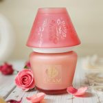 EKAM Scented Candle Frost Glass Lampshade | Rose Fragrance Candle | 114g | 22 Hr Burn | Luxury Aroma Candle for Home Décor, Relaxation, Aromatherapy & Gifting