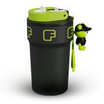 daiDokoro 550ml Vacuum Insulated Tea & Coffee Tumbler Flask with Silicone Straw | SUS316 Thermos Mug | Anti-Spill Sip Lid & Lock | Cute Design with Rabbit & Bear Pendants | Hot & Cold Drink Bottle