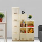 Plastic Multi-Purpose Organizer Modular Storage Box for Clothes, Kitchen, Bedroom & Living Room | Stackable Rack, Space-Saving Wardrobe Cabinet Wardrobe for (White, 3 LAYER)