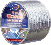 Nippon Paint VT-42210010M Self-Adhesive UltraBand Butyl Flashing Tape (100mmx10M, 1.2mm thick)-Premium Super strong Waterproof Sealing Tape for Roof Leaks & Repairs with UV Resistance