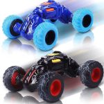 BlackZone Kids Friction Powered DTX Car Monster Telescopic Toys for Boys Girls | Unbreakable Double Sided Pull Back Non-Electric Stunt Cars | Monster Truck (DTX Car Pack of 2)