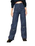Sassafras Women Washed Multi Pocket Stretch Straight Jeans