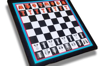 Top Team Wooden Ludo & Chess Board Combo with 1 Set of Ludo with dice Coins and Chessmen Coins Set (12×12 Inch) (Multicolor)