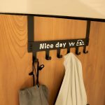 Over The Door Hook Hanger, 6 Hook Design Versatile Door Hook Hanger Suitable for Bathroom, Bedroom, Kitchen | Scarf, Coat, Towel Holder | Removable Door Hanger | Carbon Steel, Pack of 3