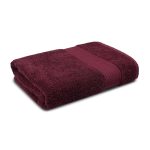 Trident 100% Cotton Towels for Bath | Towels for Bath Large Size | Trident Bath Towel – Soft & Absorbent | 450 GSM | 1 Piece Bath Towel for Men/Women | Urban Comfort | 70 cms x 140 cms – Wine Red