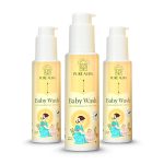 Pure Aura Baby Body Wash, 200 ml (Pack of 3) | Gentle Tear-Free Formula with 12 Ayurvedic Herbs | Natural Hydration | Vegan & Cruelty-Free | Safe for Newborns & Kids